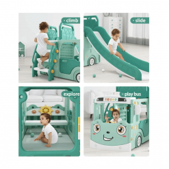 Happy Play Bus Slide Swing