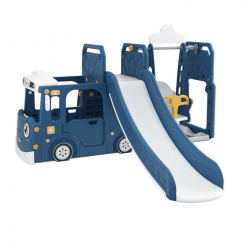 Happy Play Bus Slide Swing 3in1 – Blue