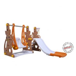 Ayunan dan Seluncuran Labeille Kangaroo Slide and Swing – Brown