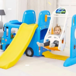 Yaya Tayo Bus 4in1 Slide and Swing - Blue