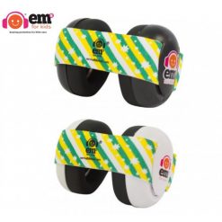 Ems Baby Earmuff - Black with Yellow Green Star