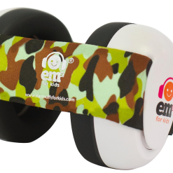 Ems Baby Earmuff - White with Army Camo