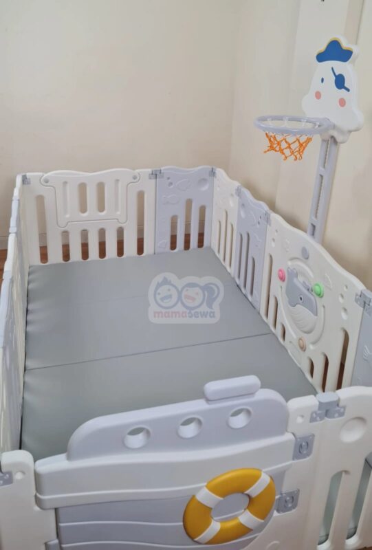 Lumba Ocean Fence 10+3 Kotak with Playmat Full Grey